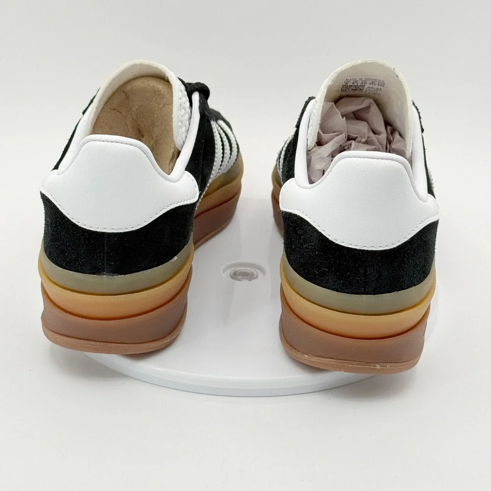 Adidas Gazelle Bold Womens Shoes Size 8.5 Black/Gum Sneakers IE0876 - NEW - Picture 5 of 11